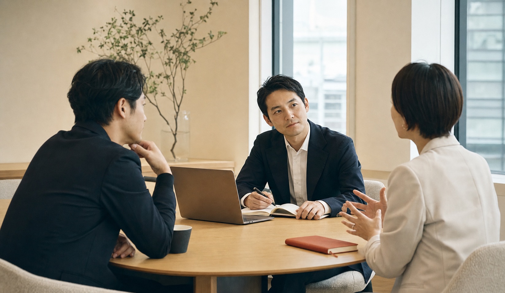 研修設計の前に、人事担当者と現場責任者の課題を聞く打ち合わせ